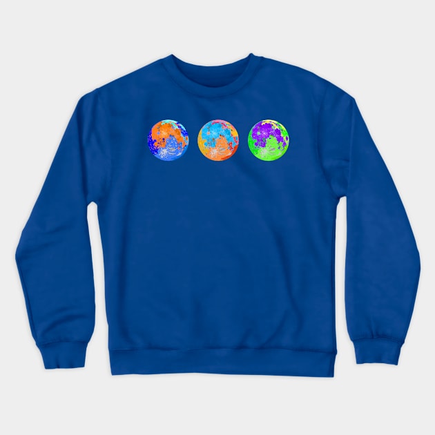 Moon Saturation Banner Crewneck Sweatshirt by Jokertoons